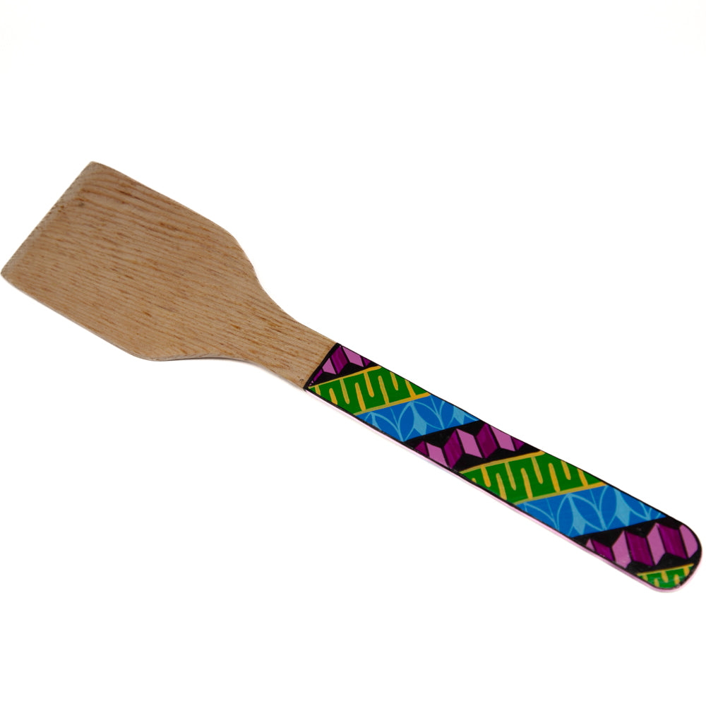Colorful Hand-Painted Wooden Spatula