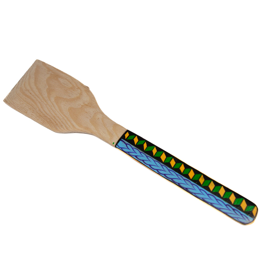 Colorful Hand-Painted Wooden Spatula