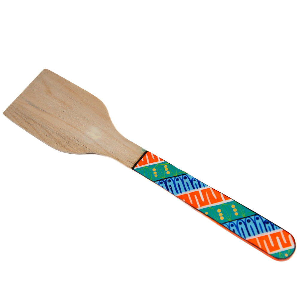 Colorful Hand-Painted Wooden Spatula
