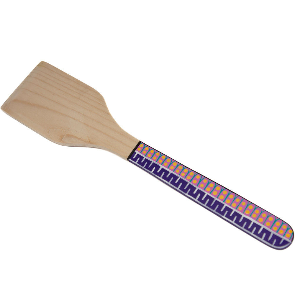 Colorful Hand-Painted Wooden Spatula