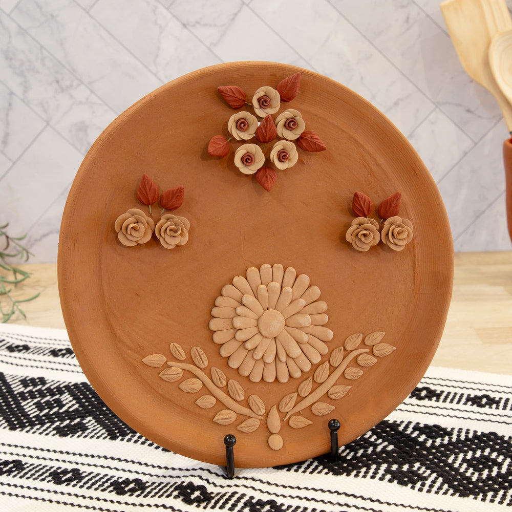 Florecitas Barro Pigmentado Clay Wall Art