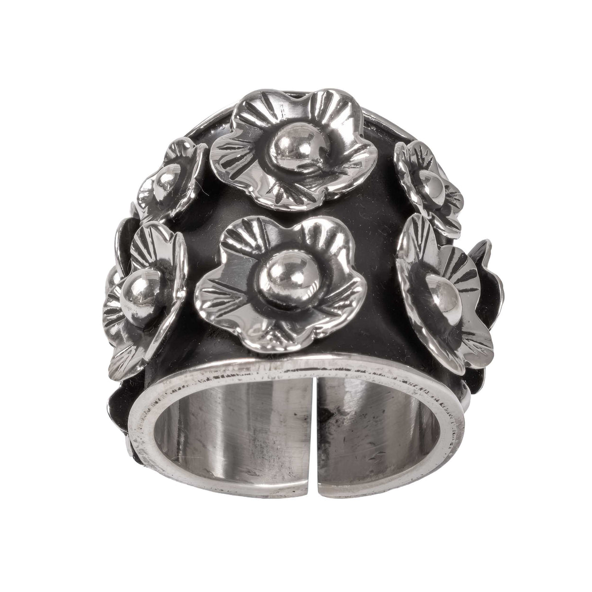 Sterling Silver Flower Garden Ring