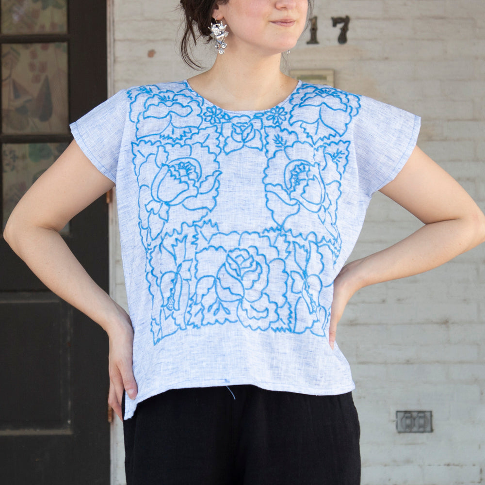 Flor de Hilo Cadenilla Huipil Blouse