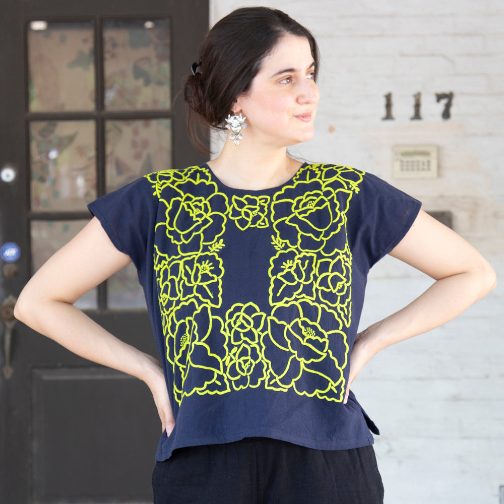 Flor de Hilo Cadenilla Huipil Blouse