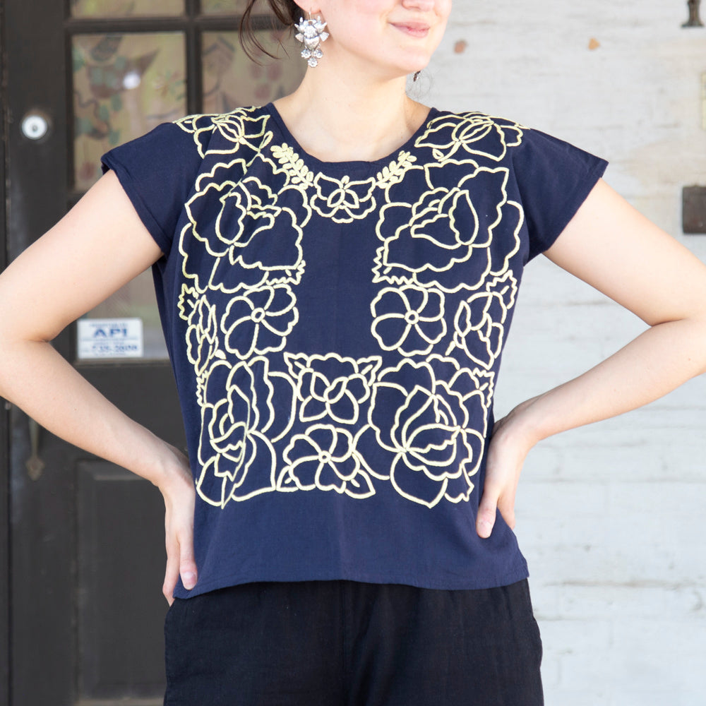 Flor de Hilo Cadenilla Huipil Blouse