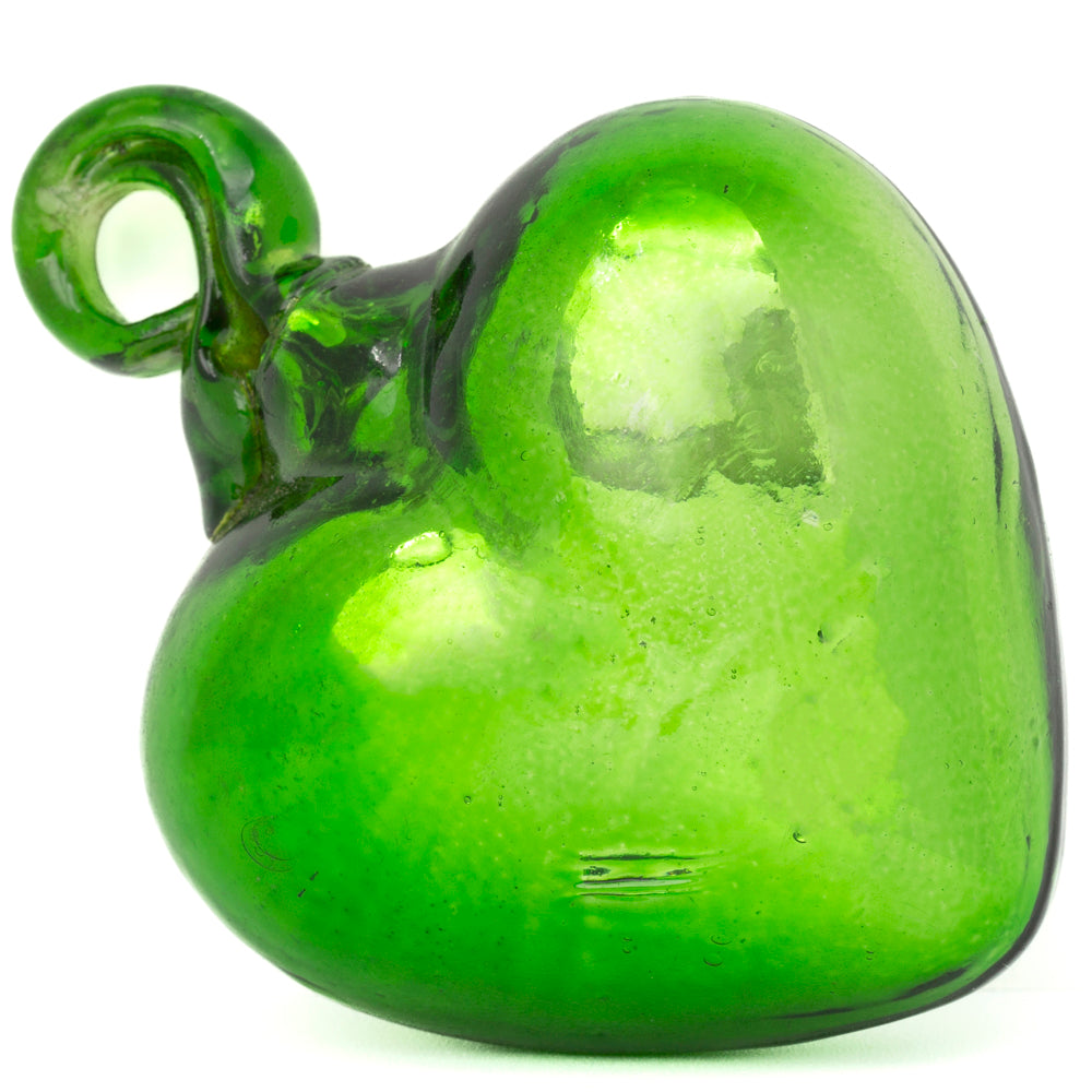 Tonalá Solid Blown Glass Hanging Heart Ornament