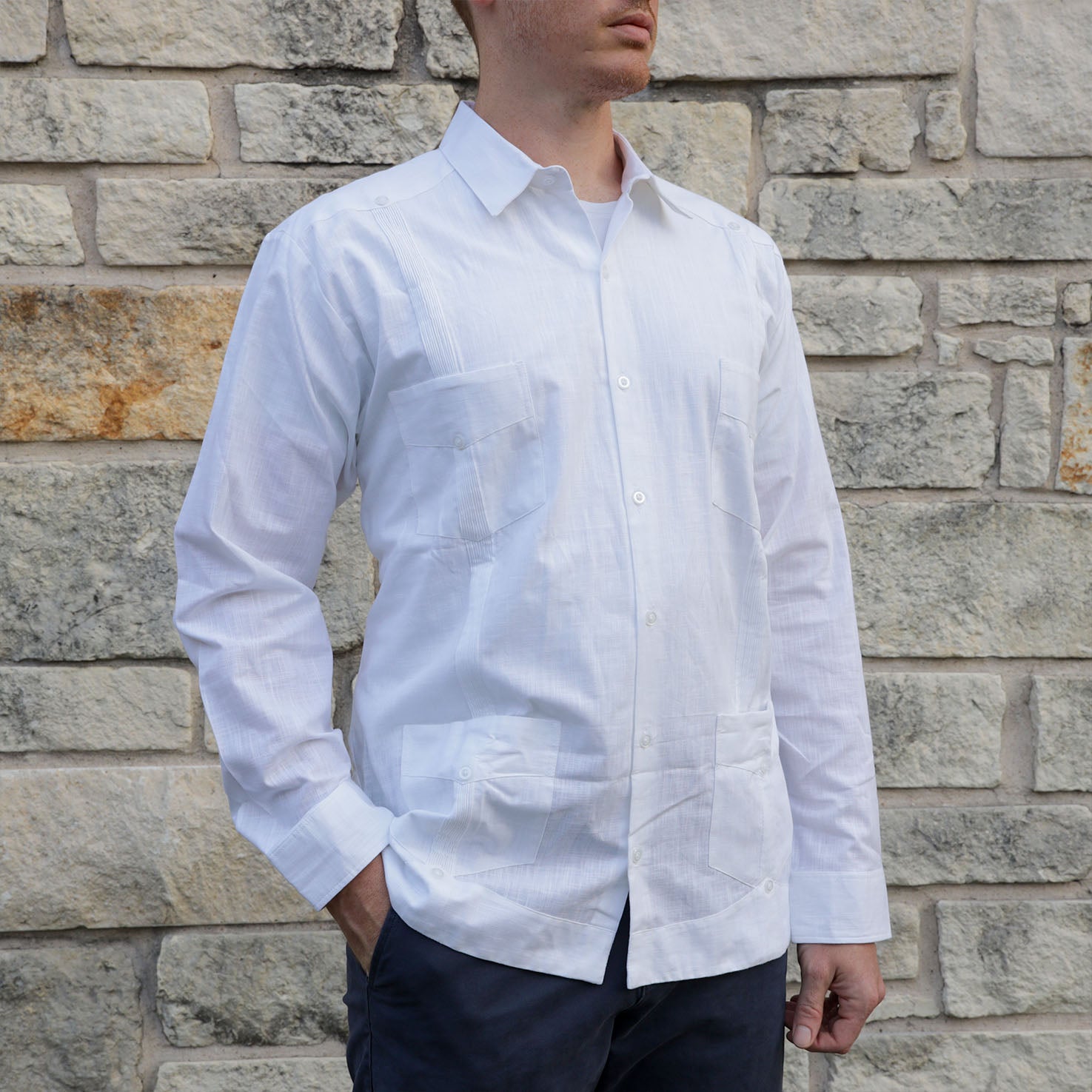 True Cubana Long Sleeve Guayabera