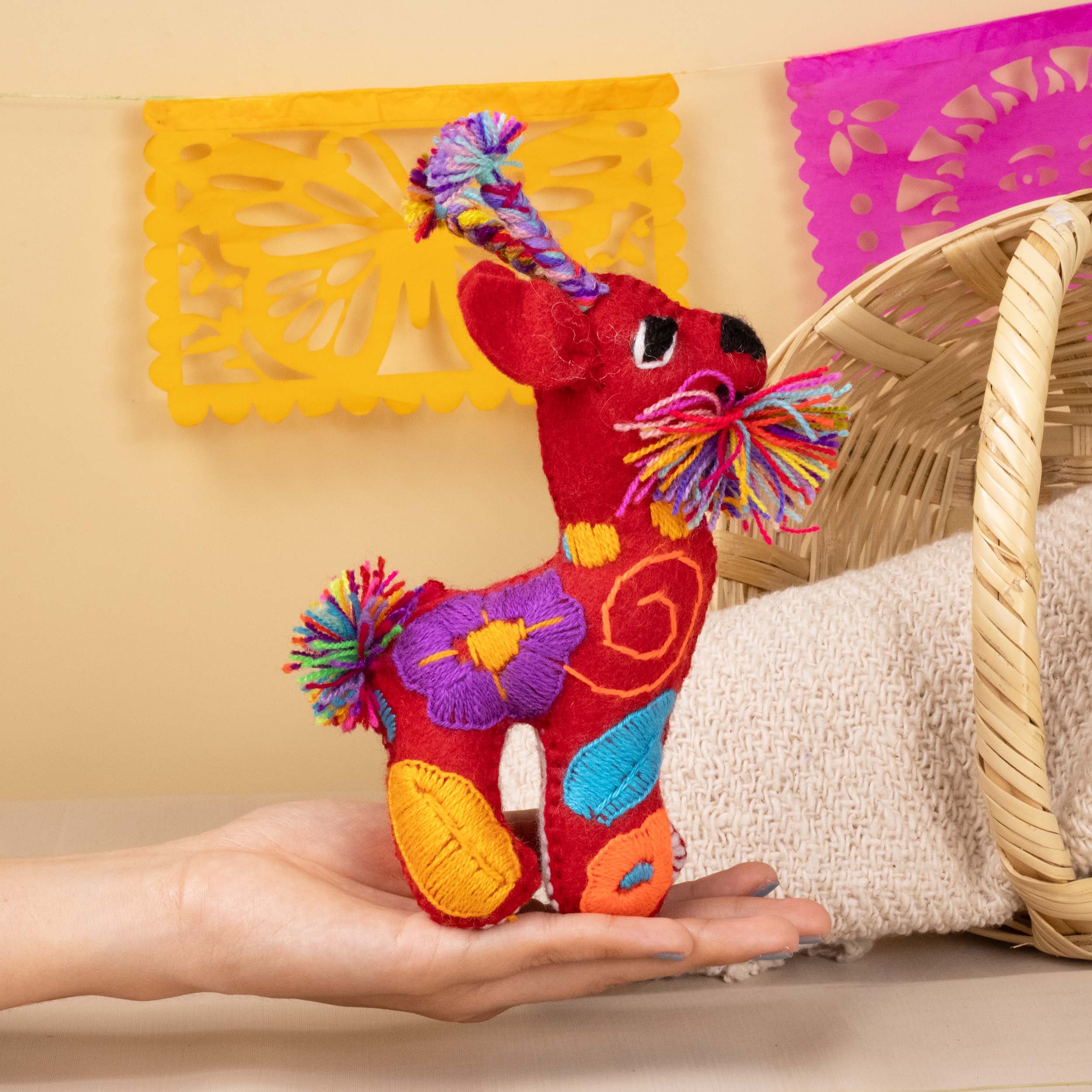 Deer Hand-Embroidered Stuffed Animal