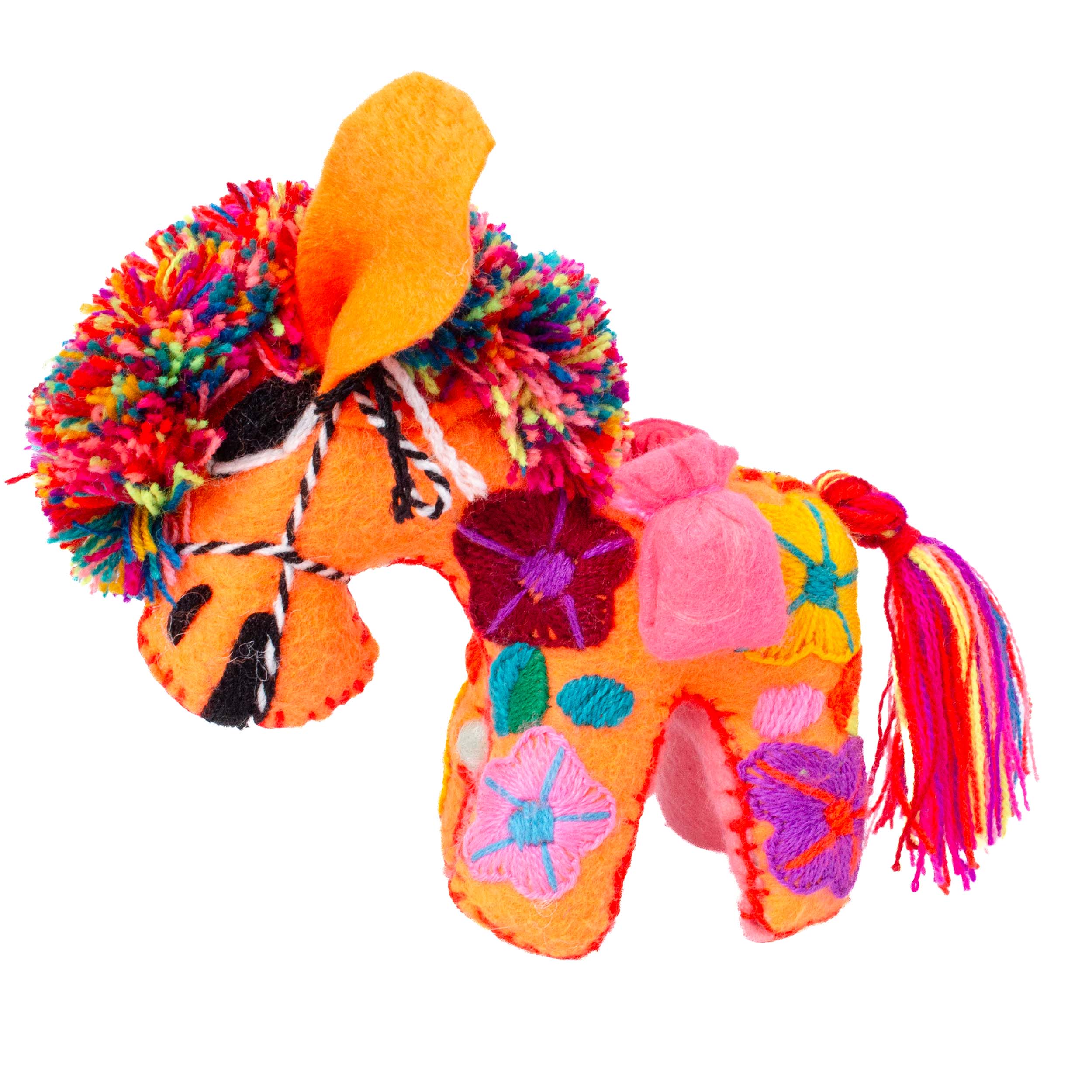 Donkey Hand-Embroidered Stuffed Animal