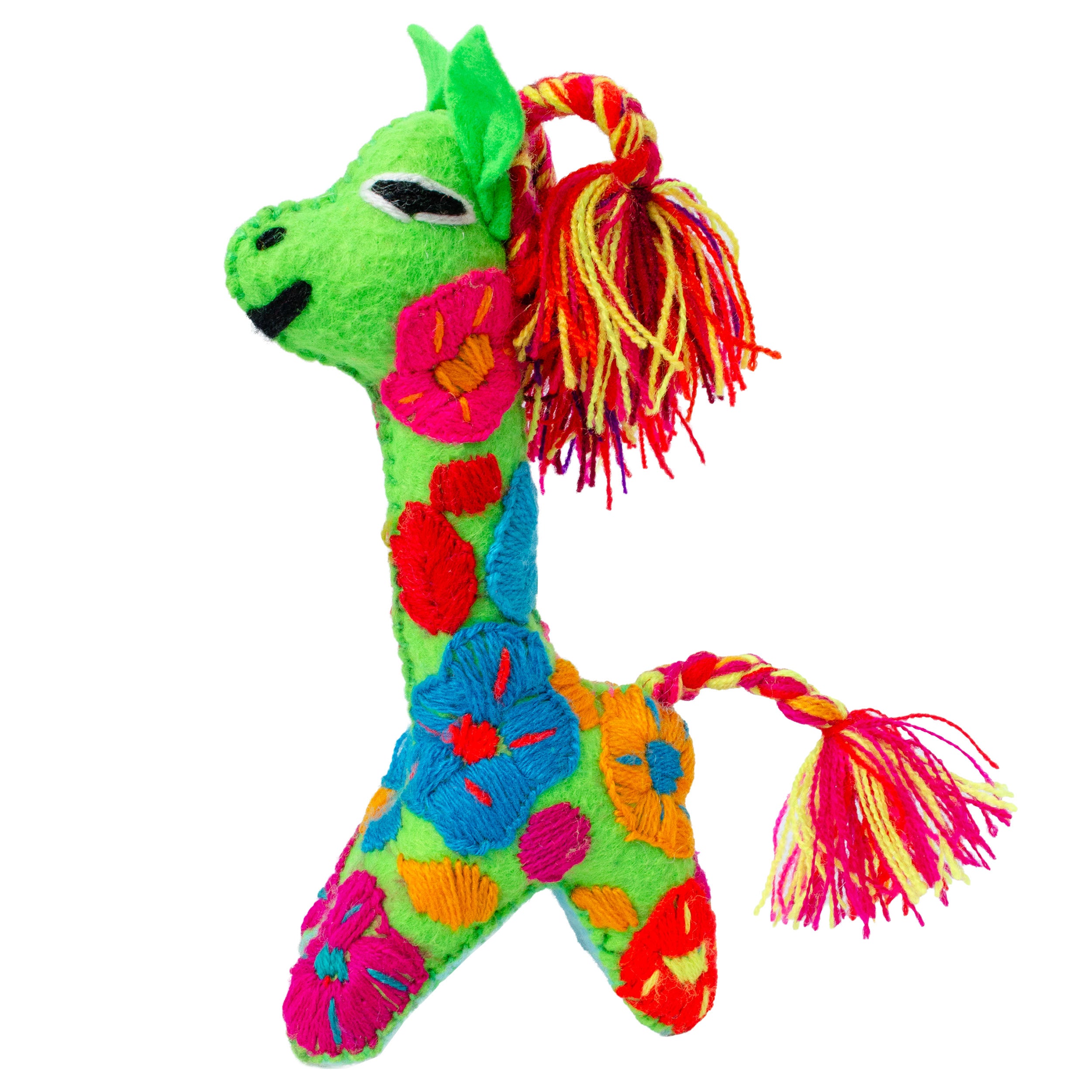 Giraffe Hand-Embroidered Stuffed Animal
