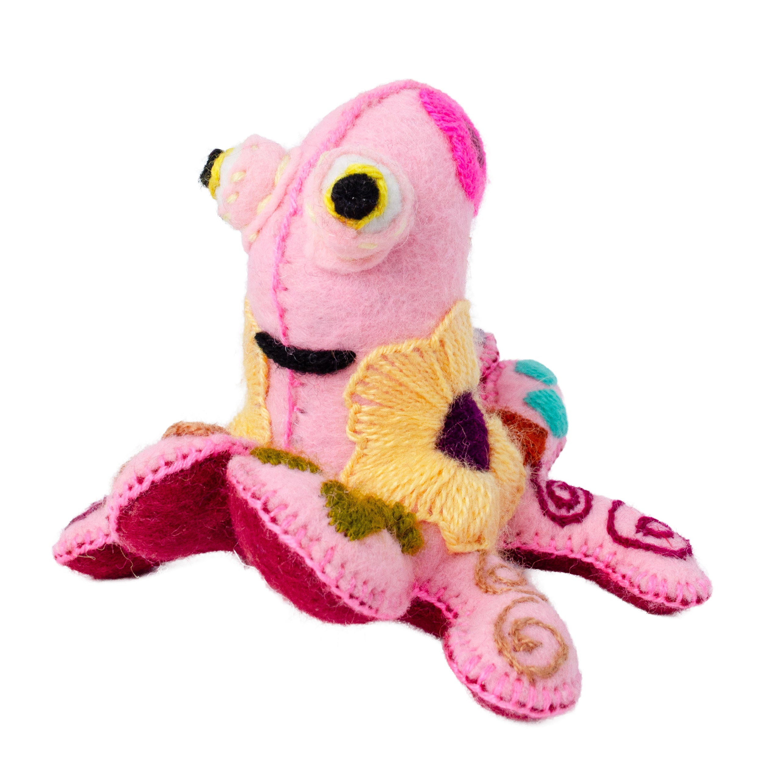 Octopus Hand-Embroidered Stuffed Animal