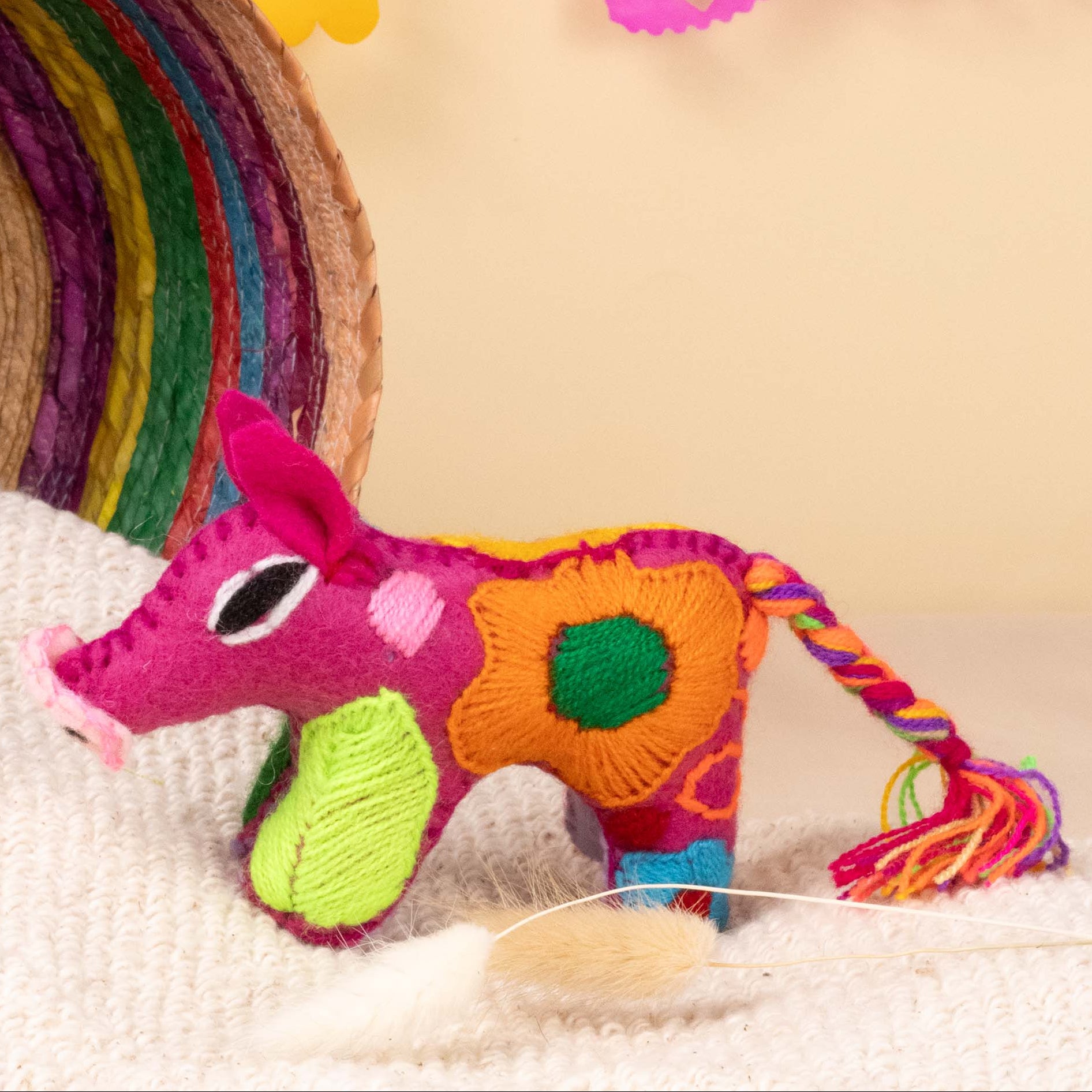 Cochinito Hand-Embroidered Stuffed Animal
