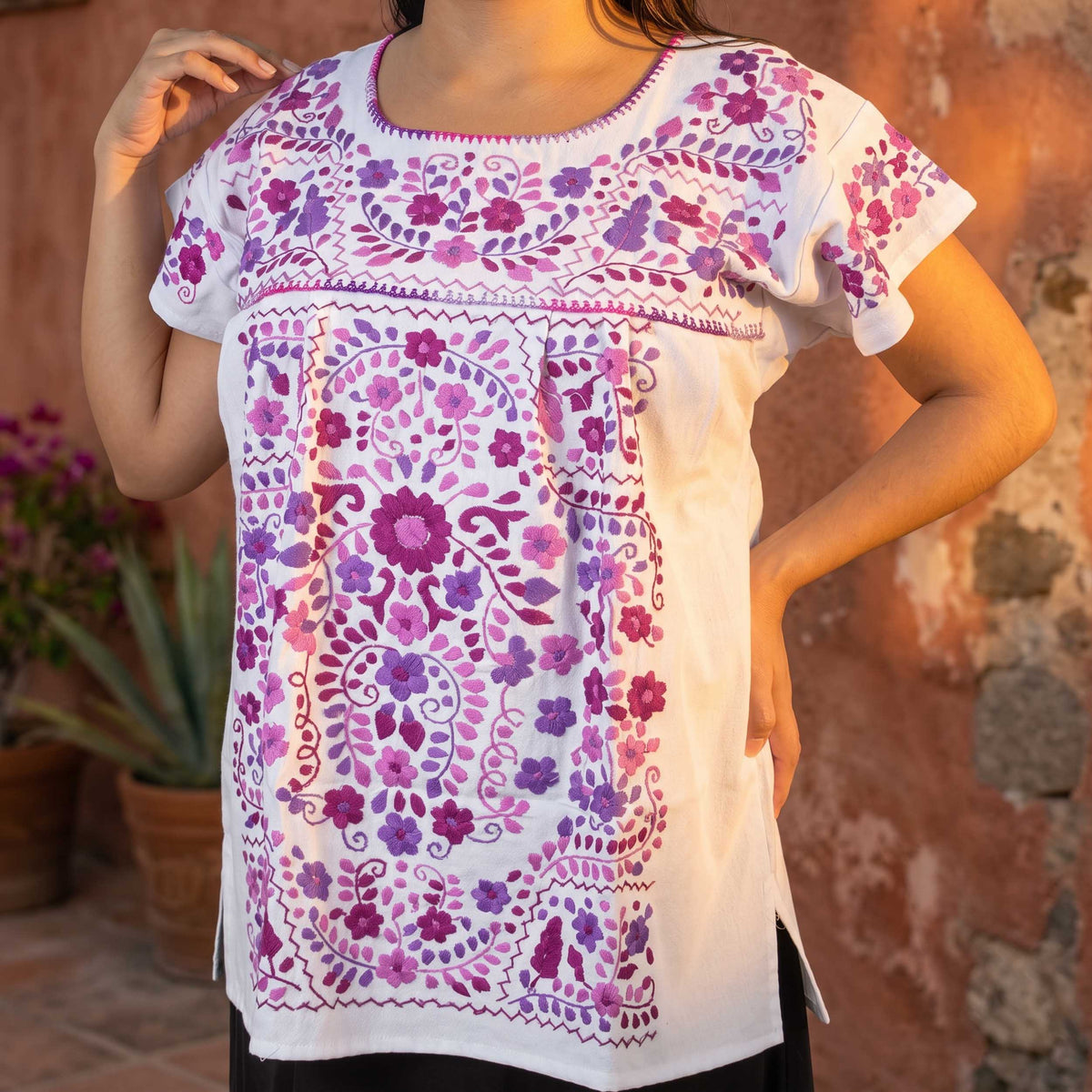 Chilac Embroidered Mexican Blouse