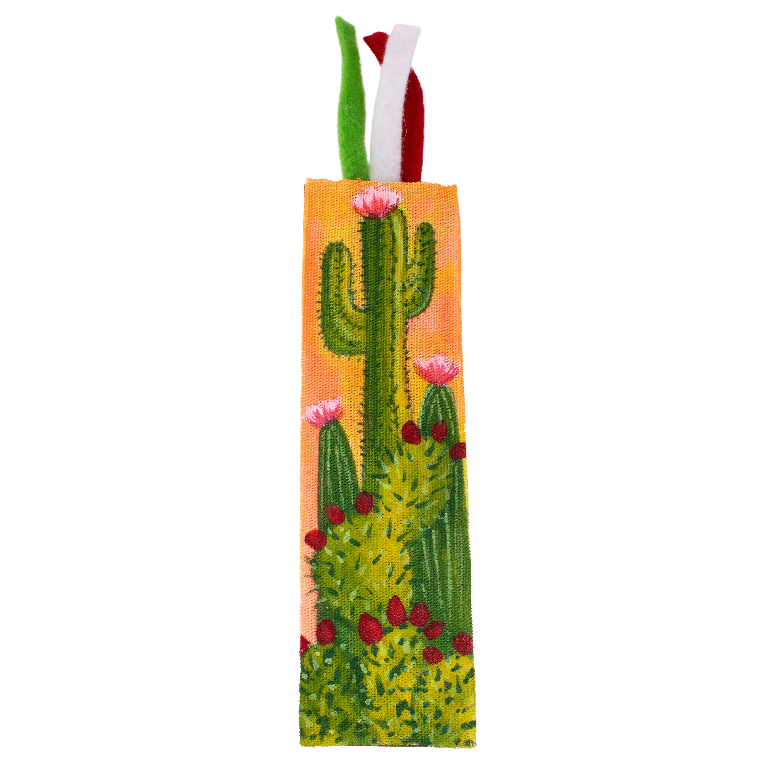 Hand-Painted Nopales Bookmark