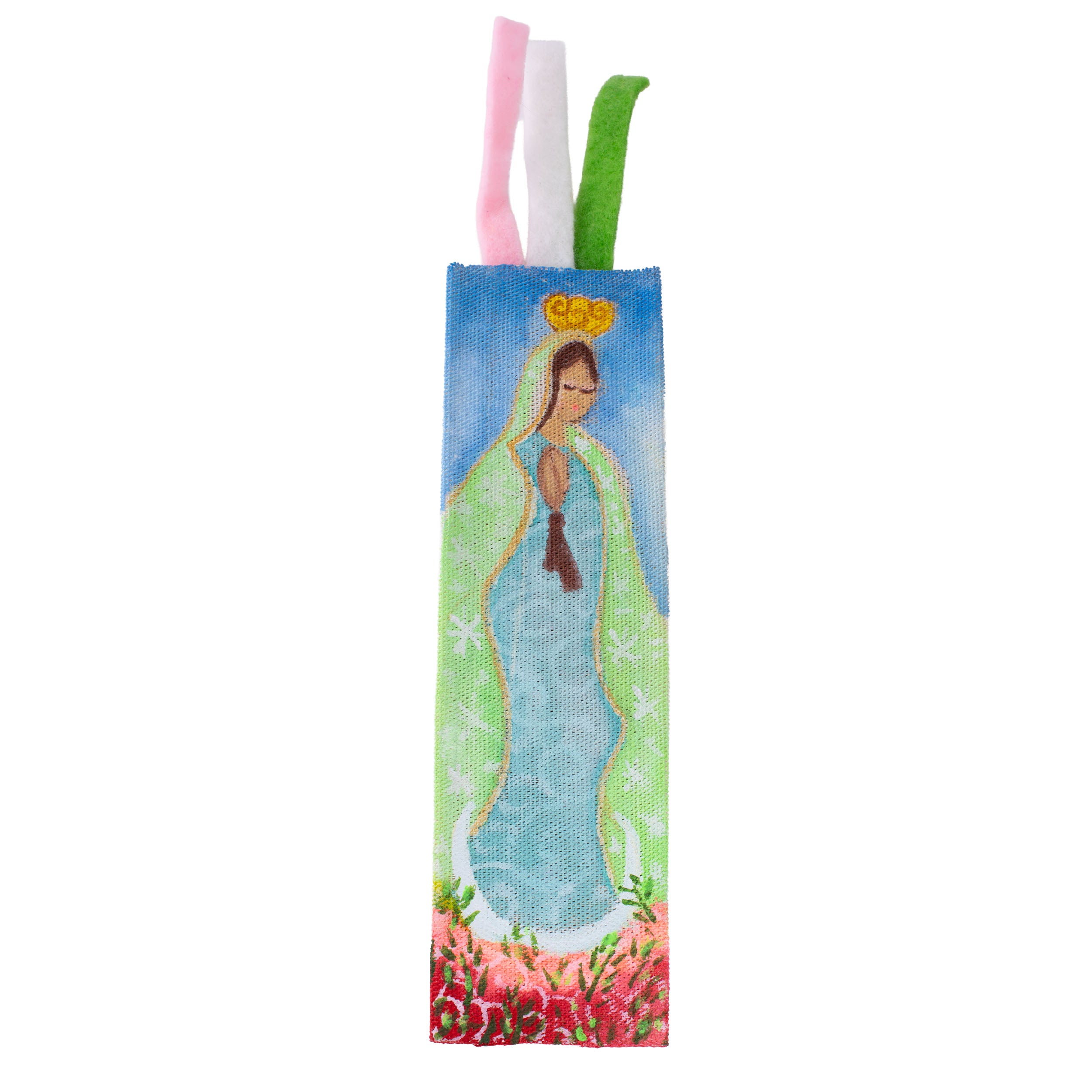 Hand Painted Virgen Bookmarks