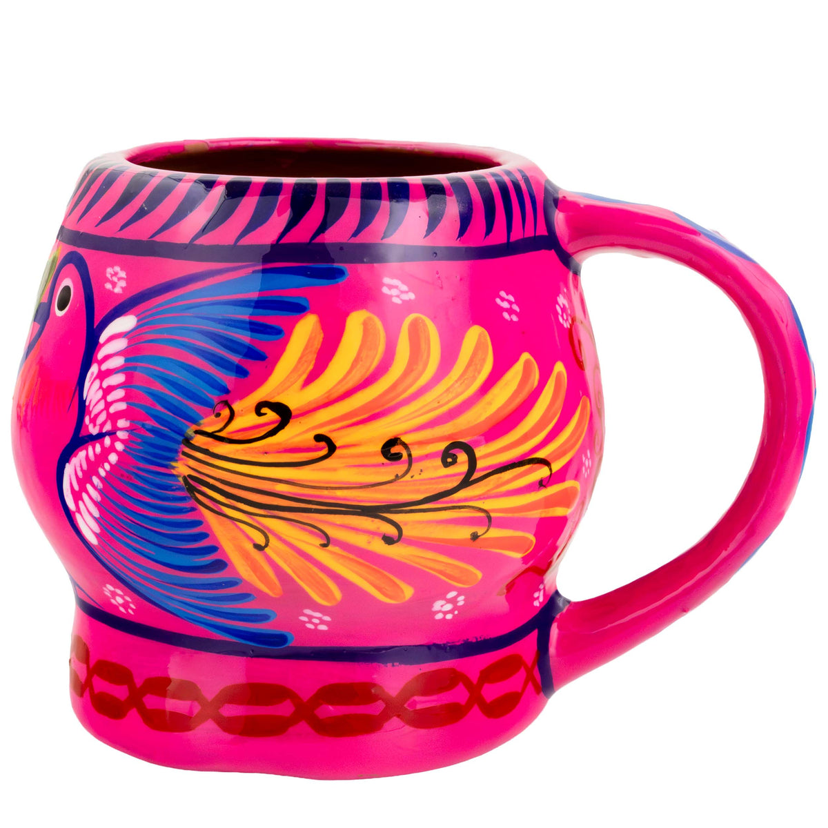 Sugar Skull Hand Painted Xalitla Clay Mug
