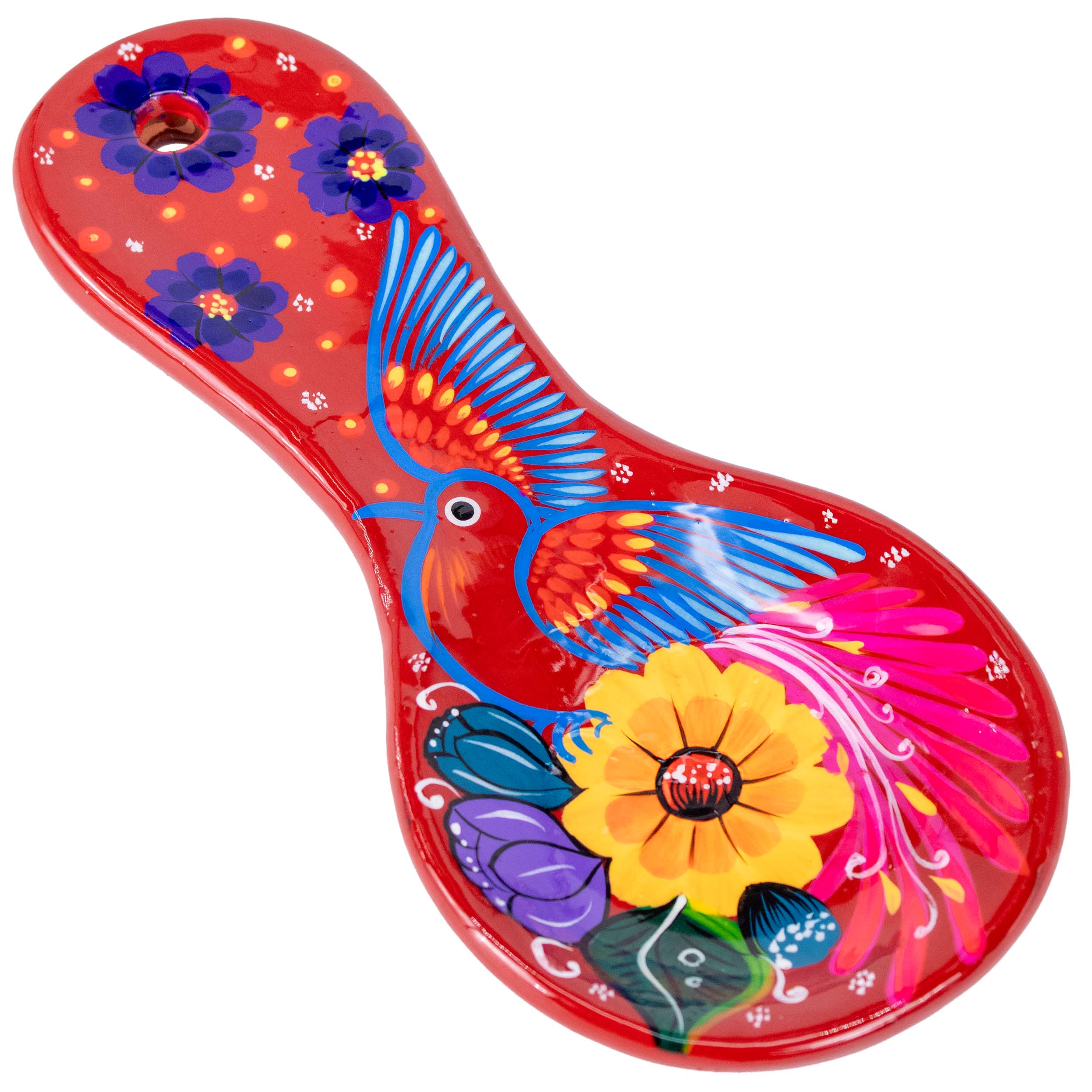 Hand-Painted Xalitla Clay Decorative Spoon Rest