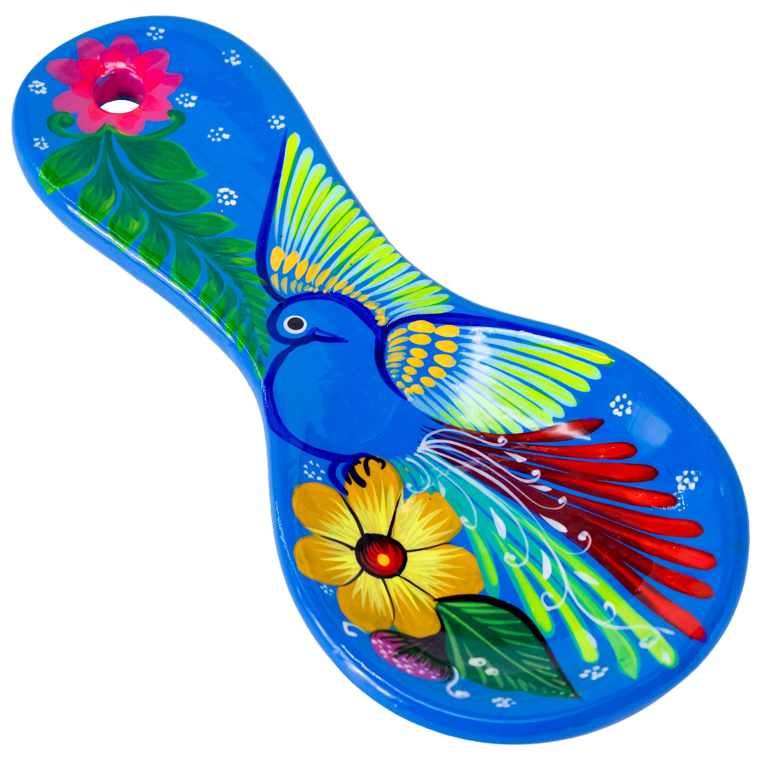 Hand-Painted Xalitla Clay Decorative Spoon Rest