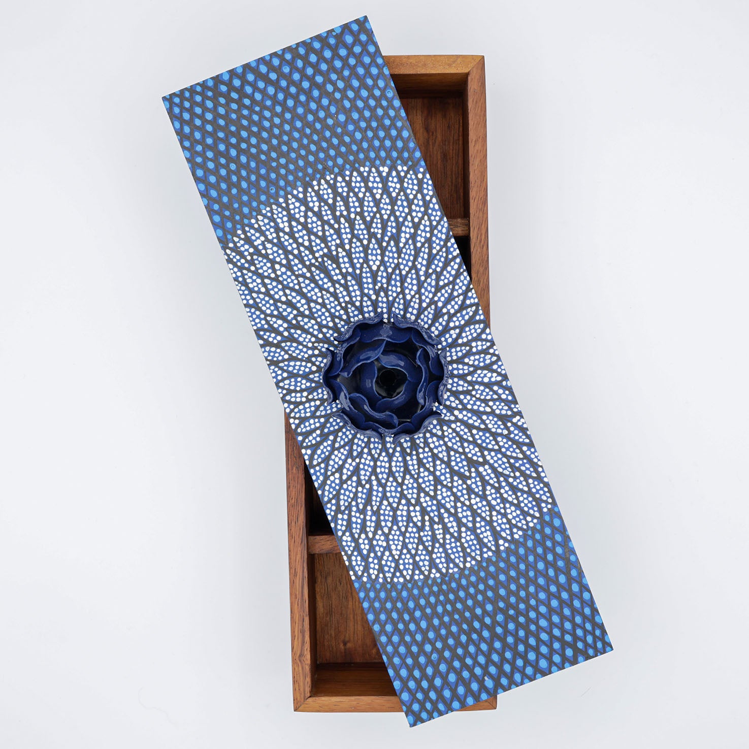 Hand-Painted Parota Solid Wood Tea Organizer