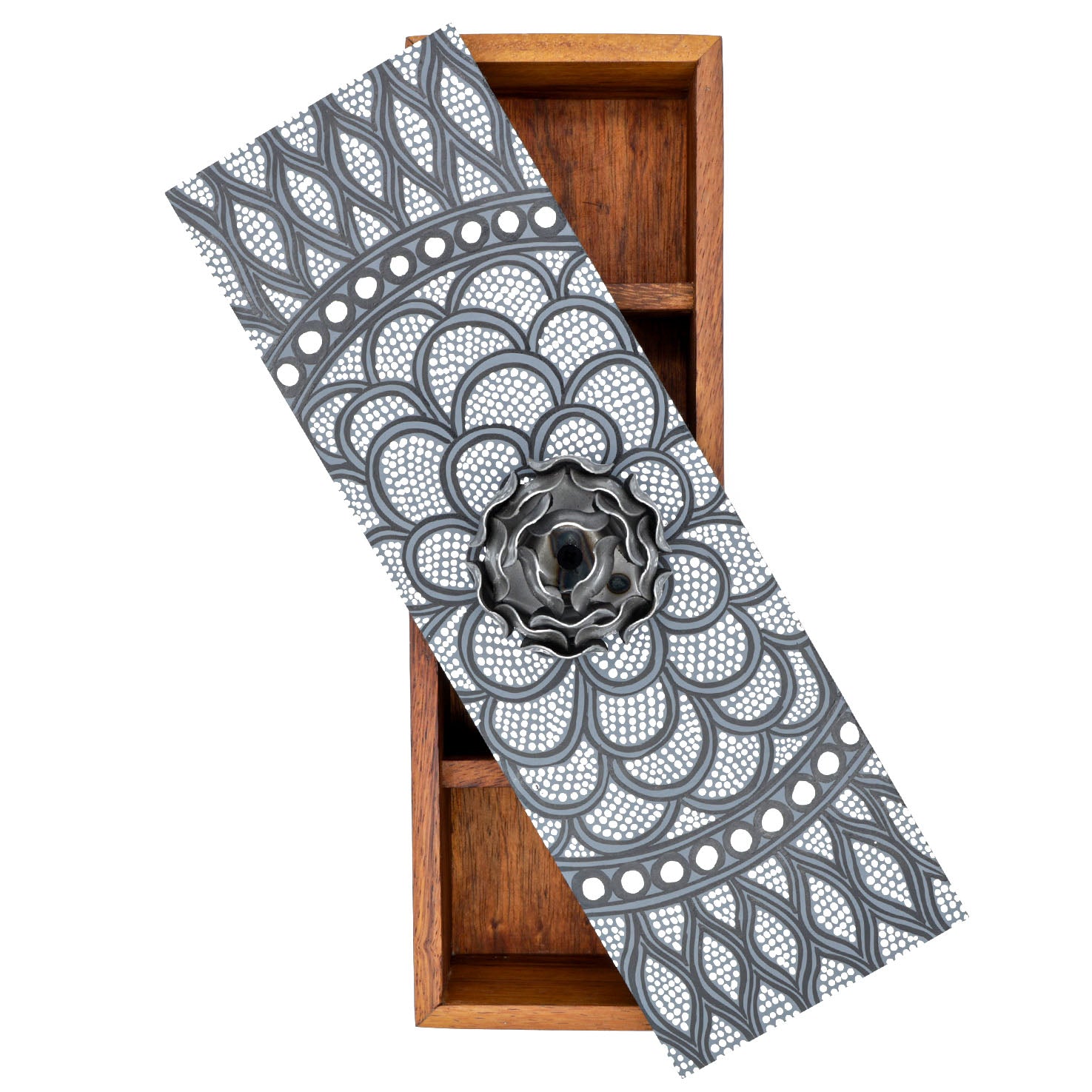 Hand-Painted Parota Solid Wood Tea Organizer