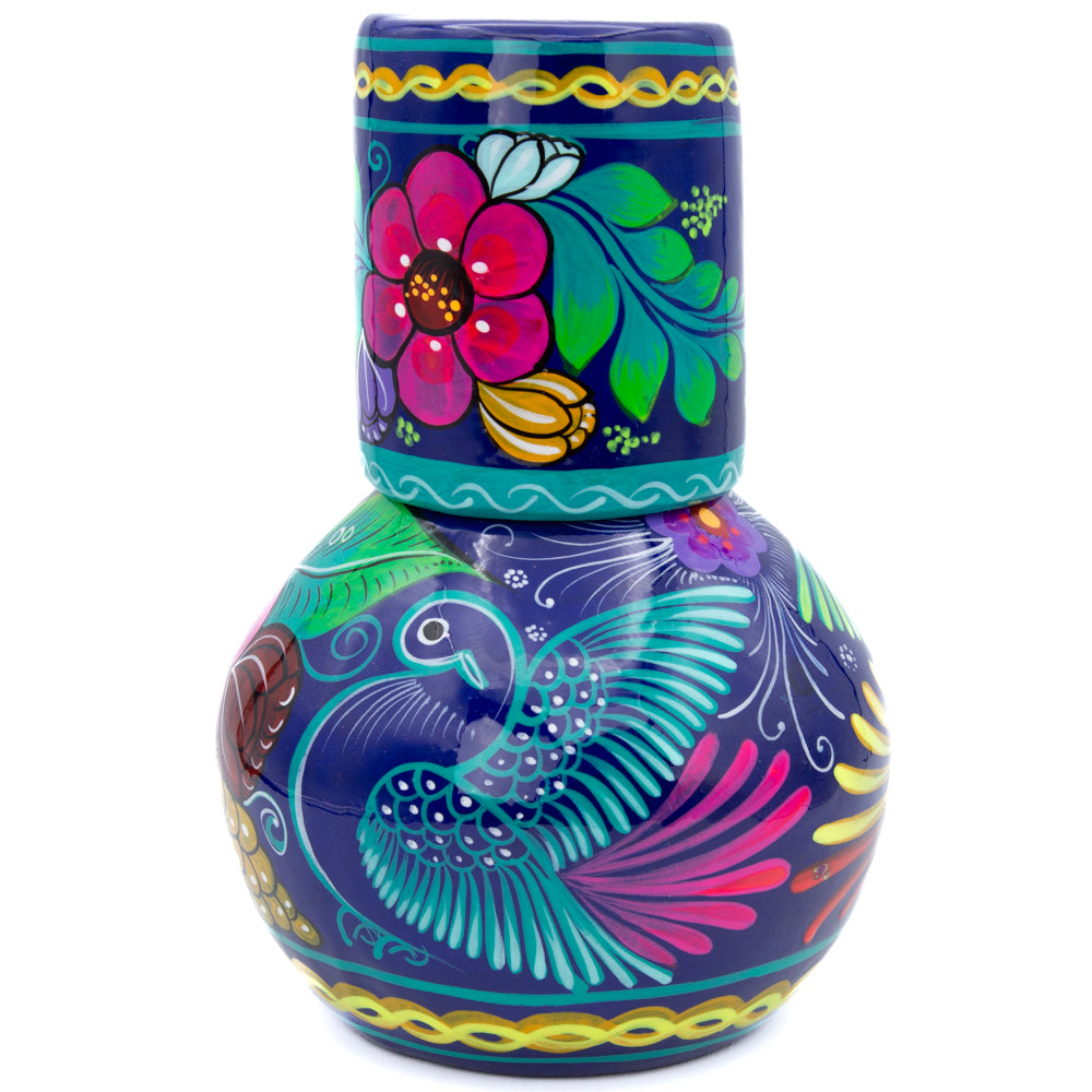 Xalitla Clay Garafe and Glass Set