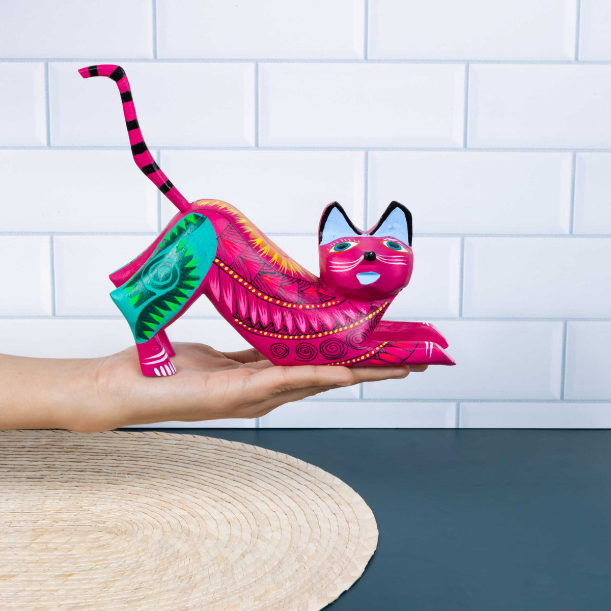 X-Large Cat Alebrije with Frets