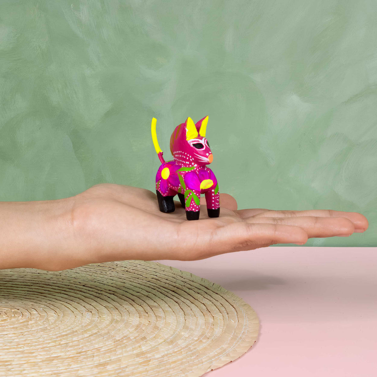 Hand Painted Horse Wooden Figurine