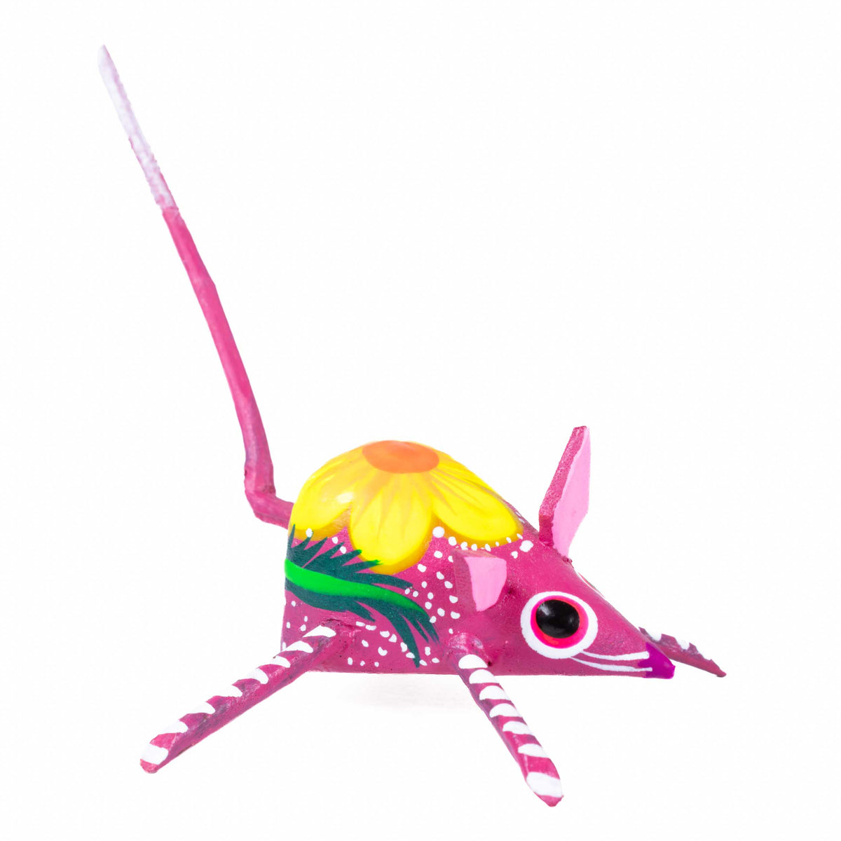 Hand Painted Mouse Wooden Figurine