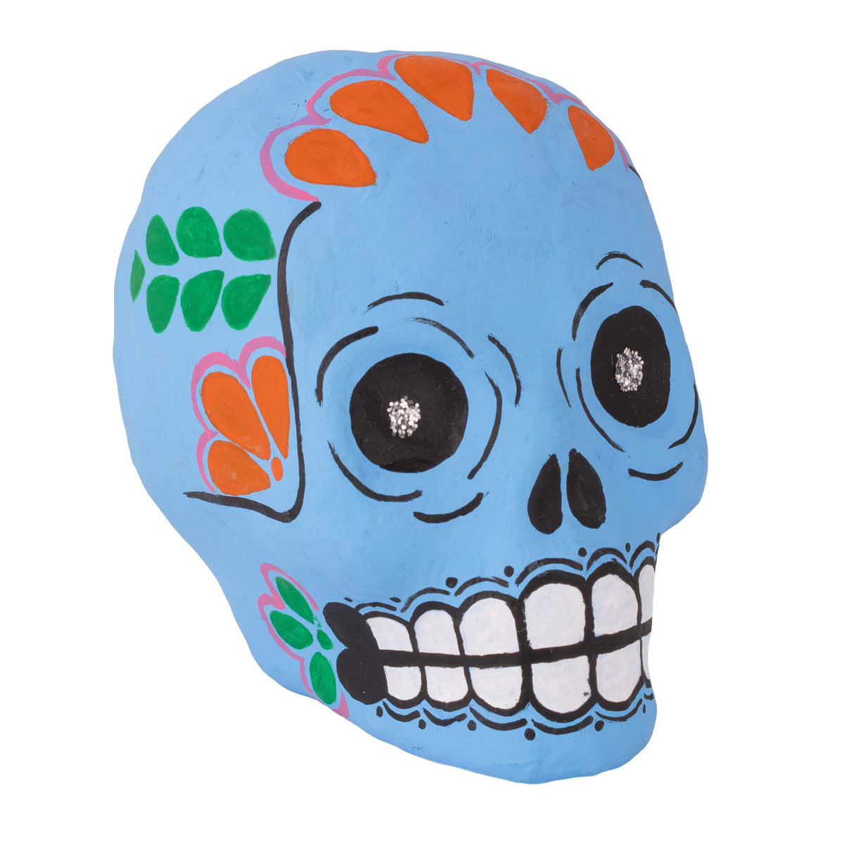 Papier-Mâché Calavera Sugar Skulls Rattles