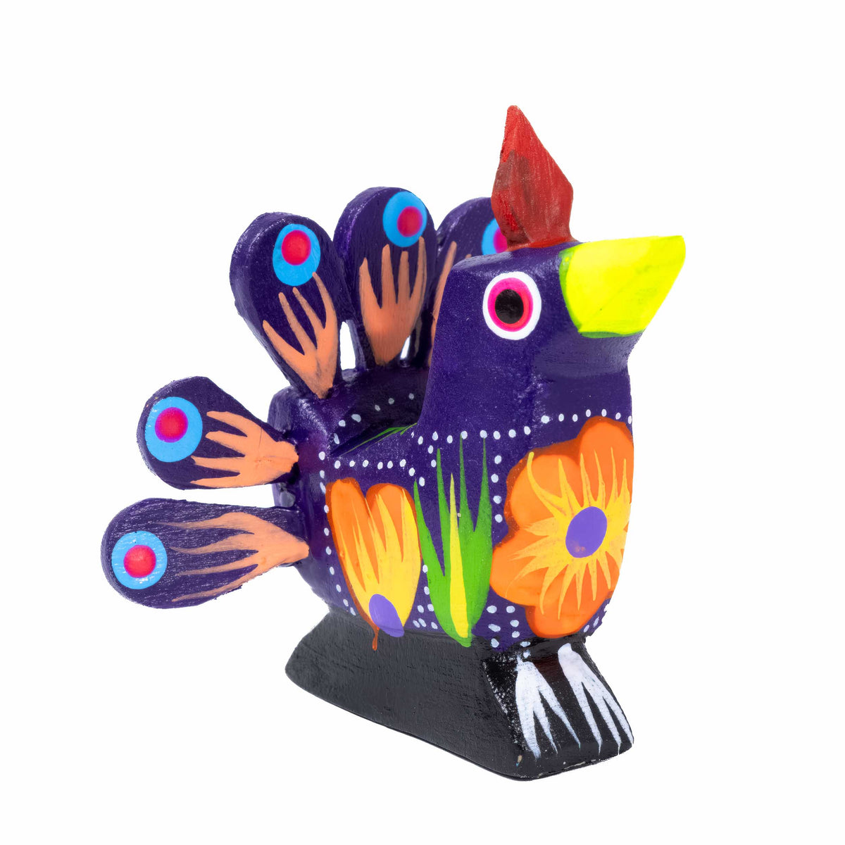 Hand Painted Turkey Bird Wooden Figurine