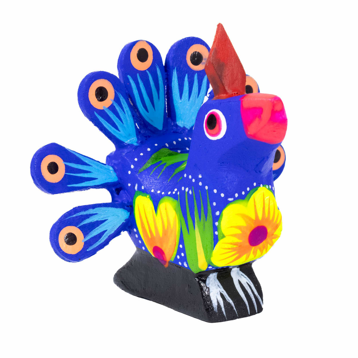 Hand Painted Turkey Bird Wooden Figurine