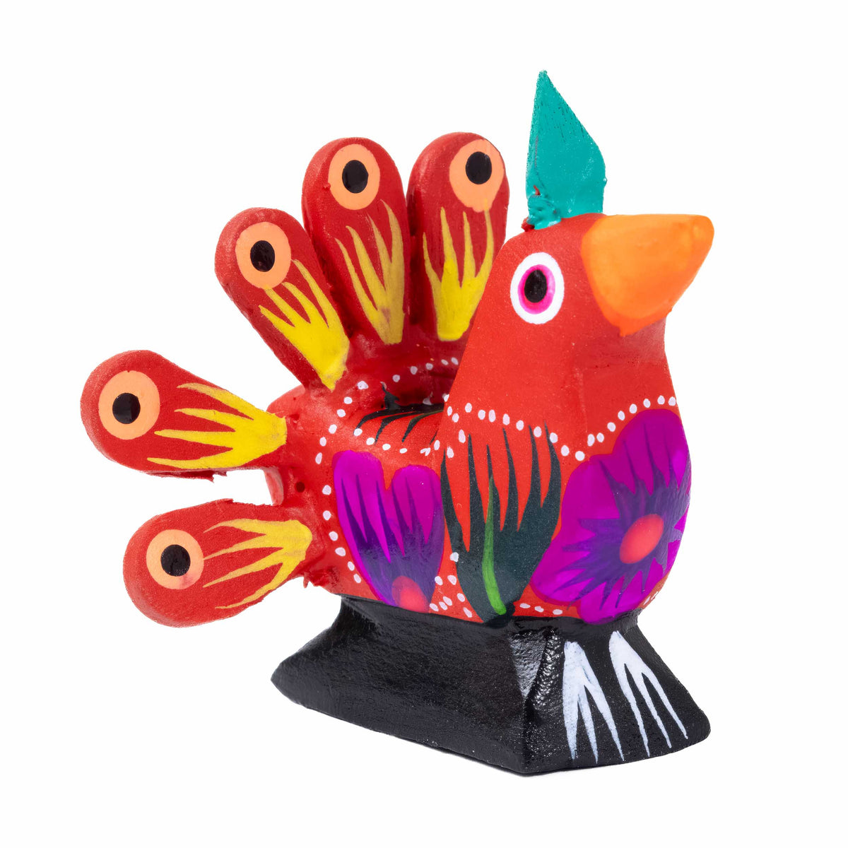 Hand Painted Turkey Bird Wooden Figurine