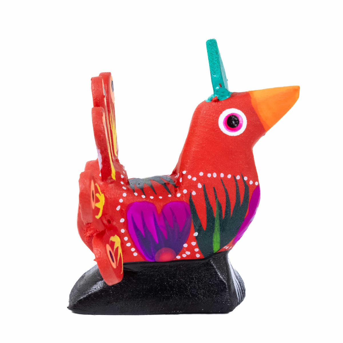 Hand Painted Turkey Bird Wooden Figurine