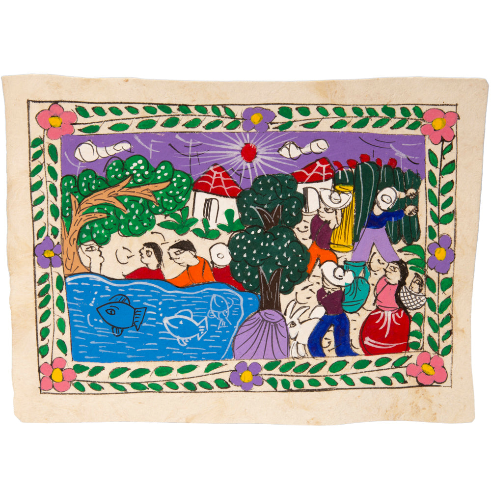 Mini Papel Amate Storytelling Paintings by María