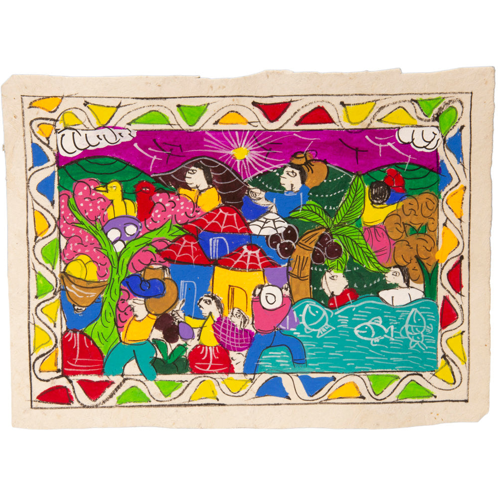 Mini Papel Amate Storytelling Paintings by María