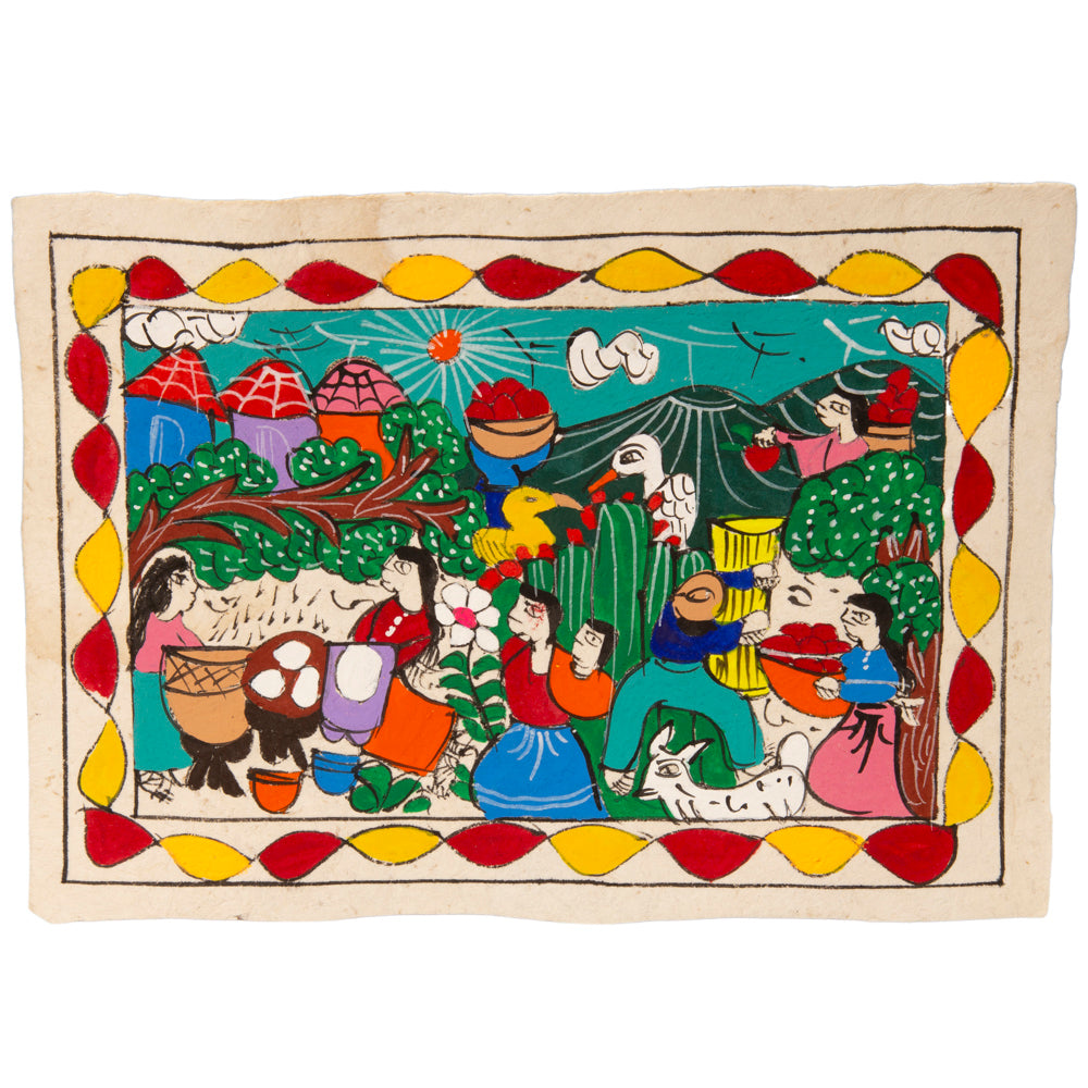 Mini Papel Amate Storytelling Paintings by María