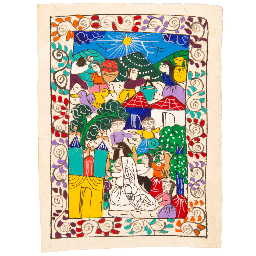 Mini Papel Amate Storytelling Paintings by María