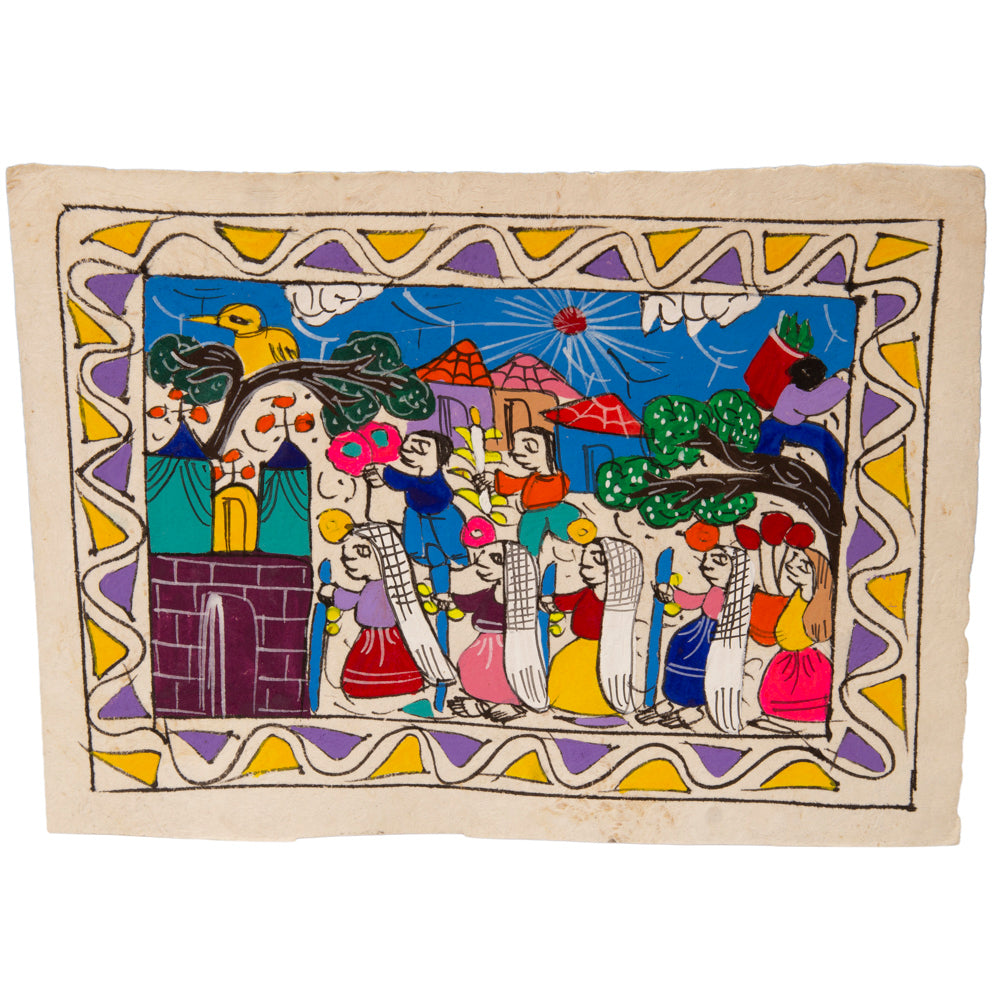 Mini Papel Amate Storytelling Paintings by María