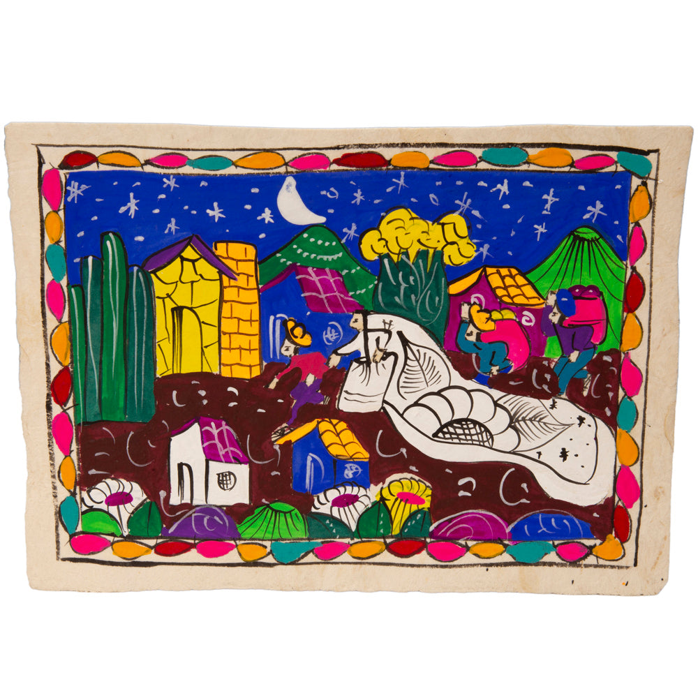 Mini Papel Amate Storytelling Paintings by María