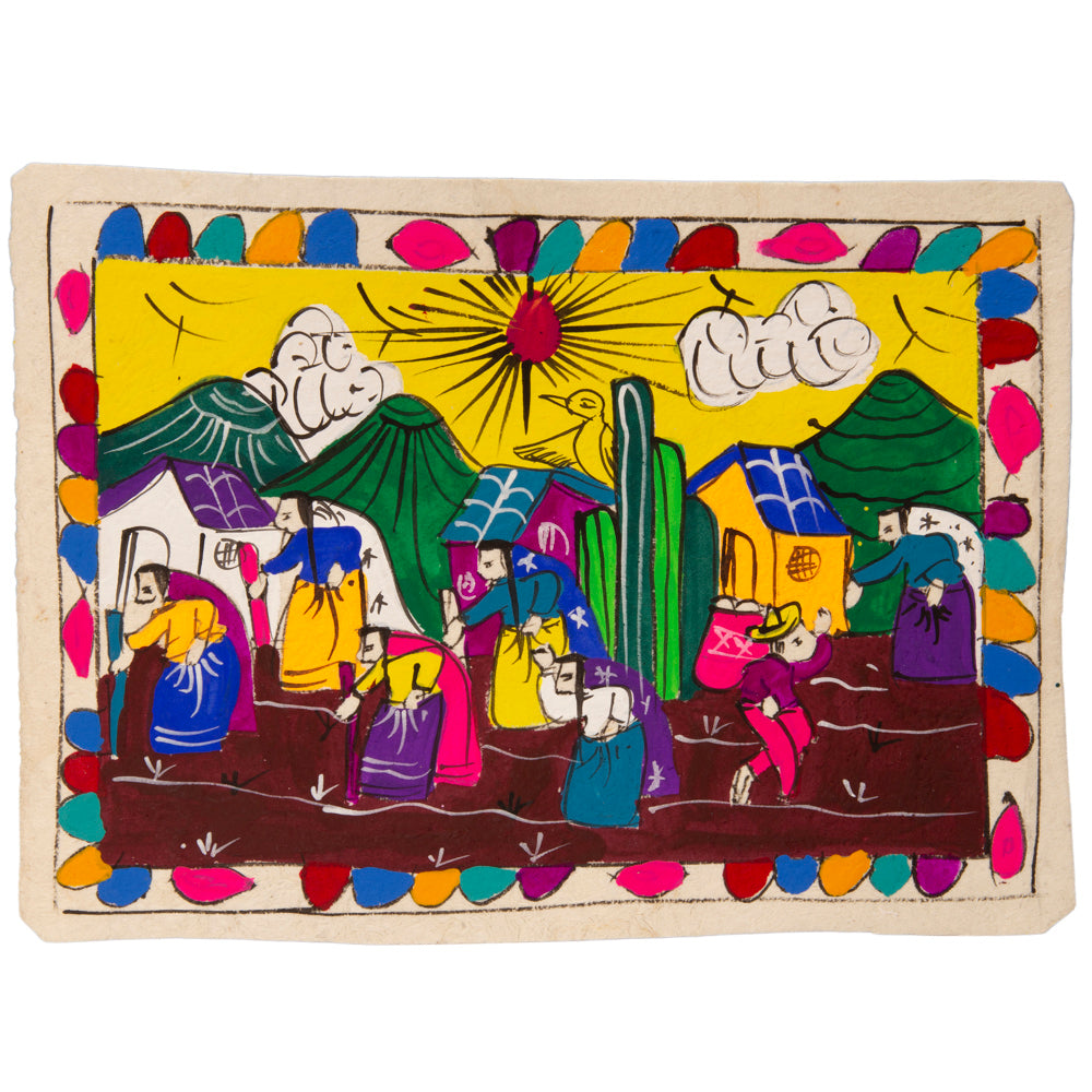 Mini Papel Amate Storytelling Paintings by María