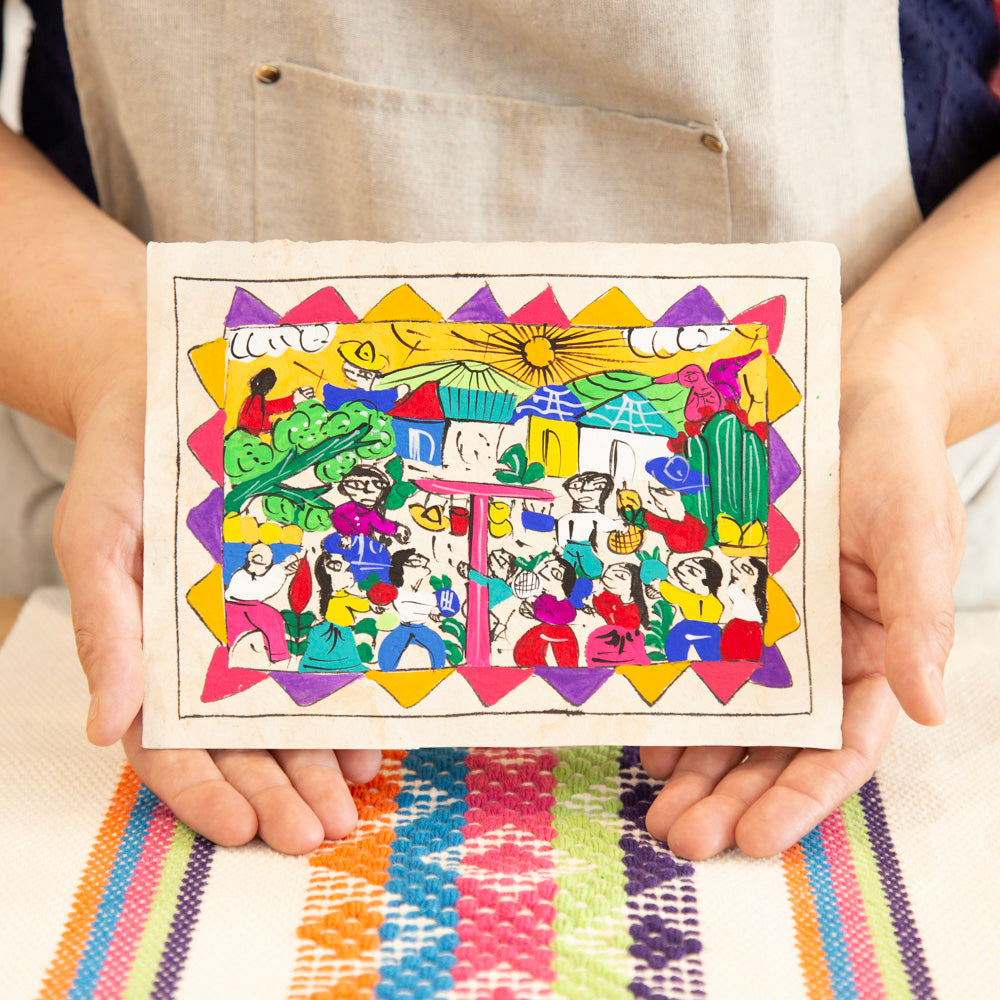 Mini Papel Amate Storytelling Paintings by María