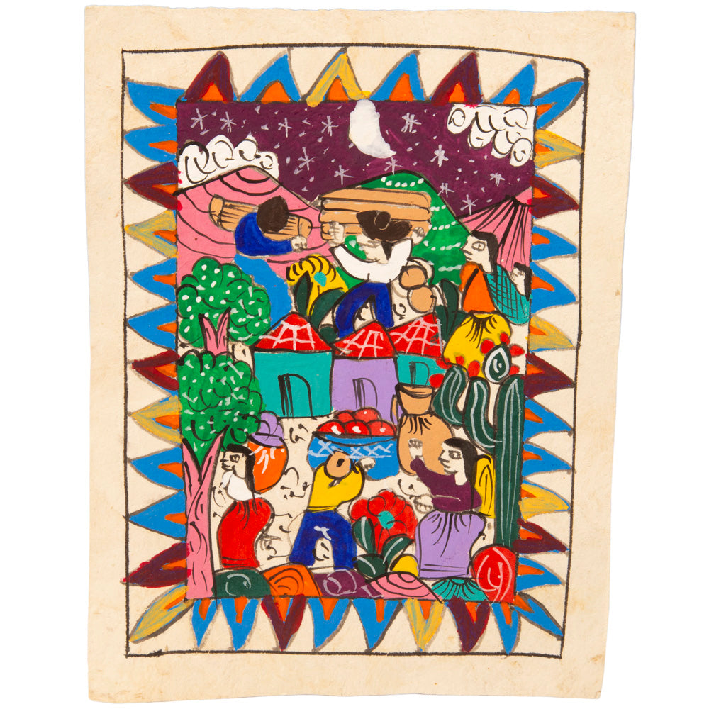 Mini Papel Amate Storytelling Paintings by María