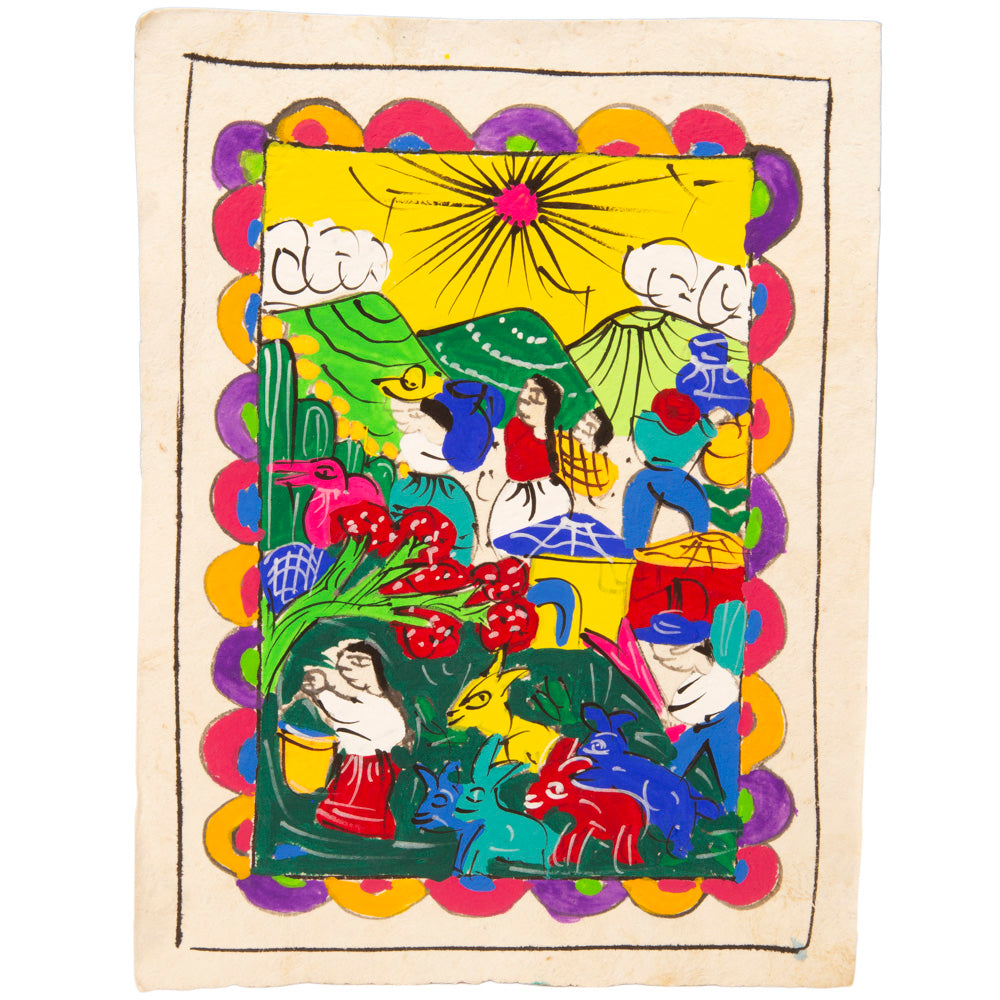 Mini Papel Amate Storytelling Paintings by María