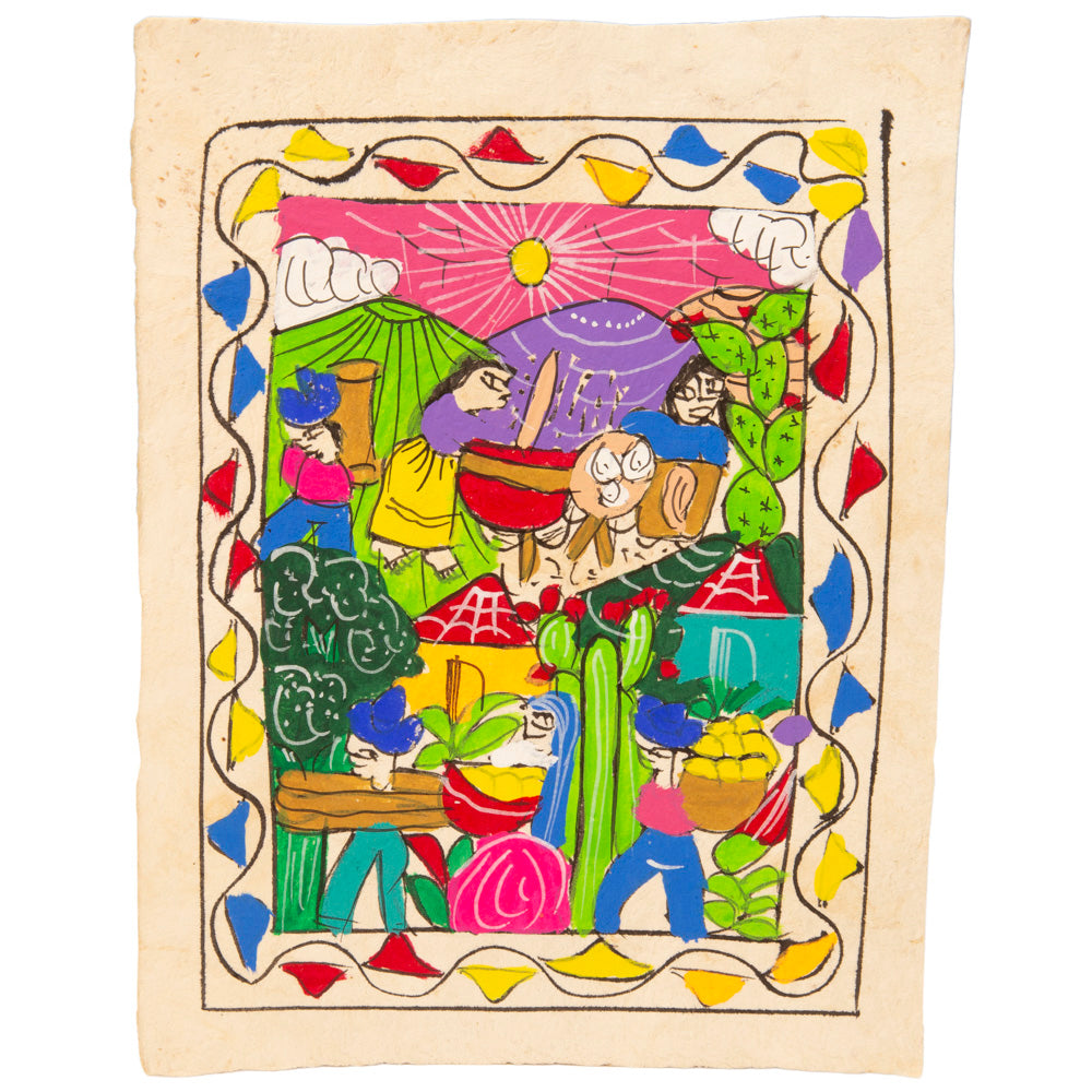 Mini Papel Amate Storytelling Paintings by María