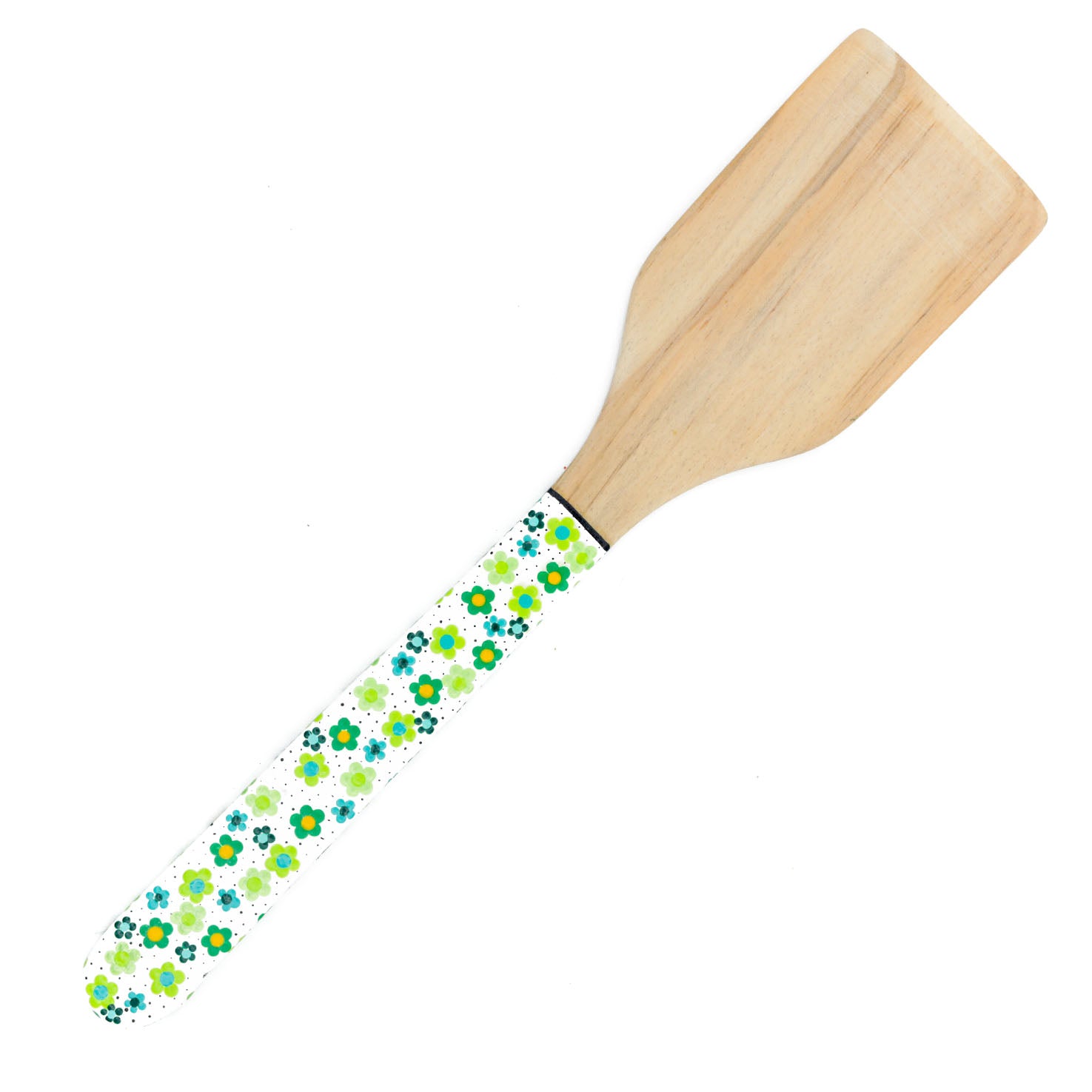 Colorful Hand-Painted Wooden Spatula