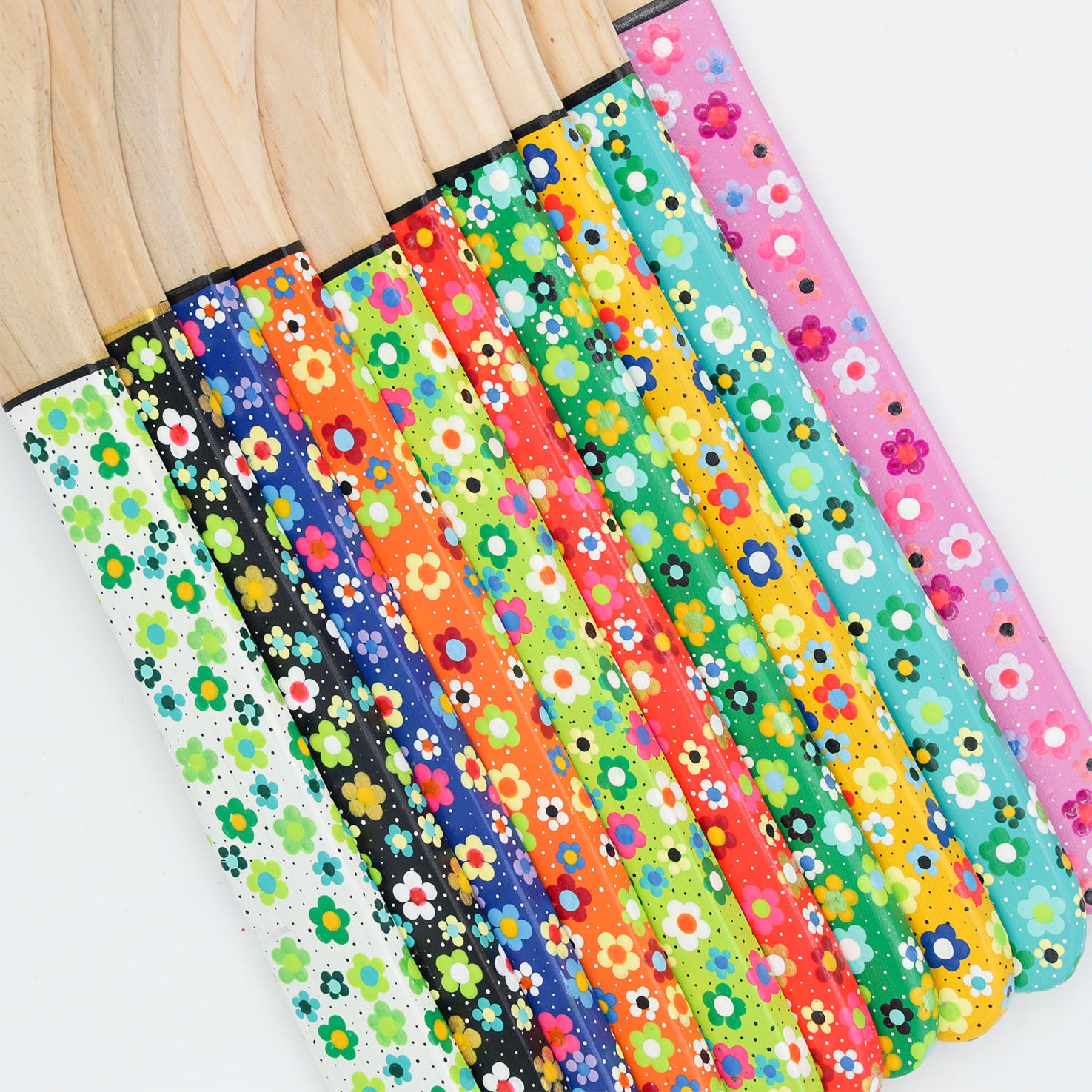 Colorful Hand-Painted Wooden Spatula