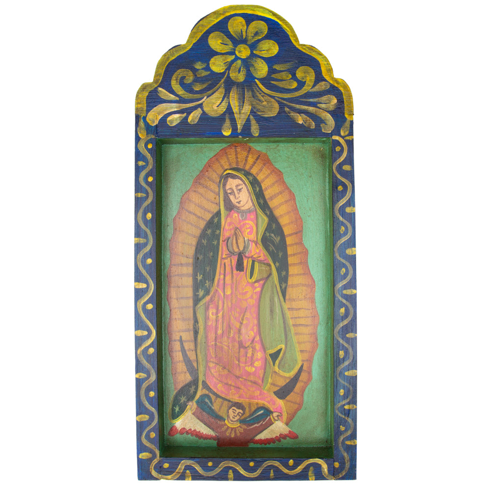 Religious Hand-Painted Wooden Nicho Frames