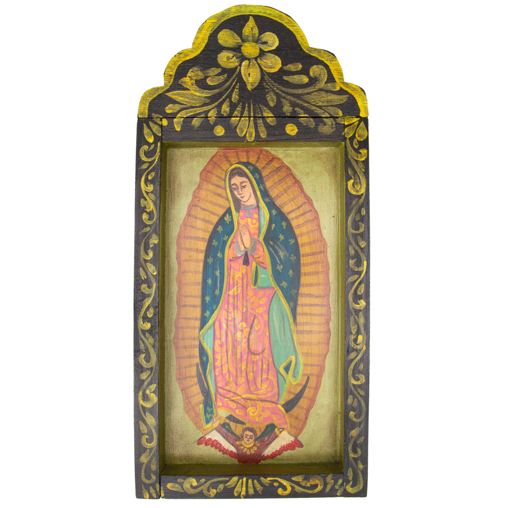 Religious Hand-Painted Wooden Nicho Frames