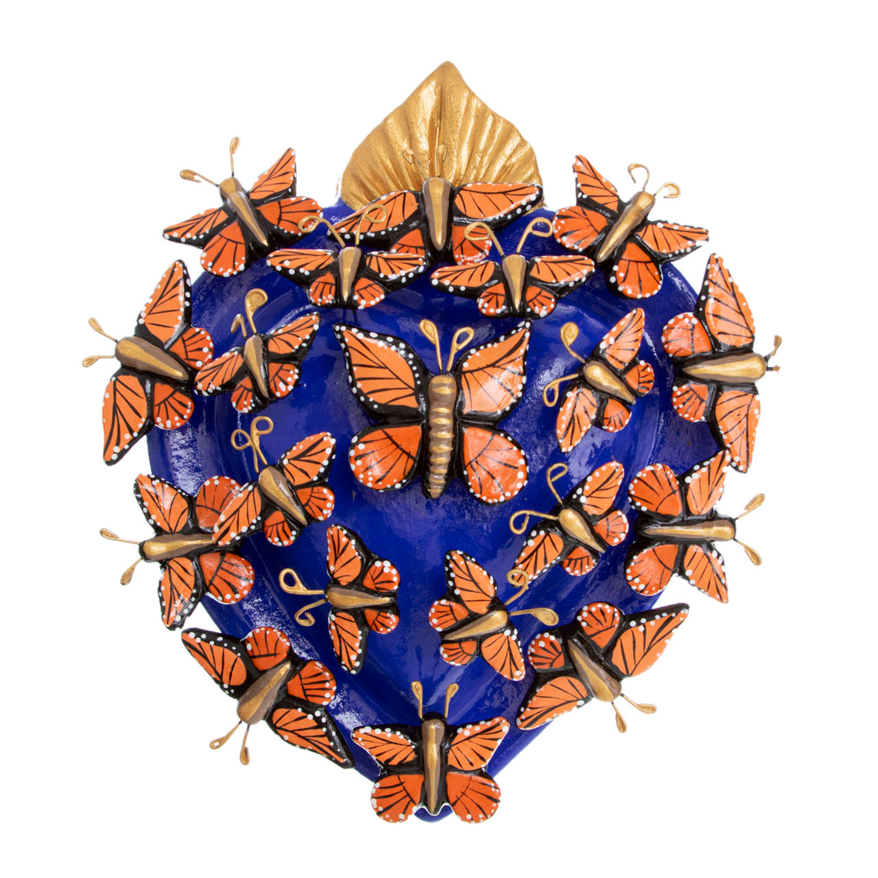 Kaleidoscope Heart - Clay Heart with Butterflies