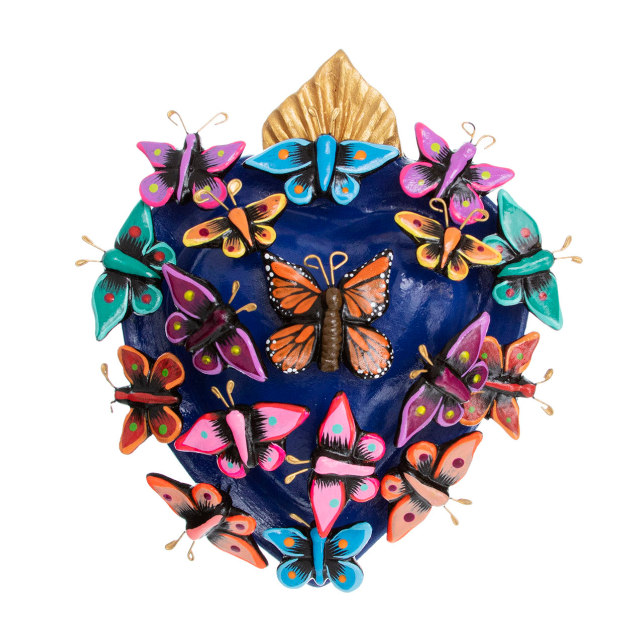 Kaleidoscope Heart - Clay Heart with Butterflies
